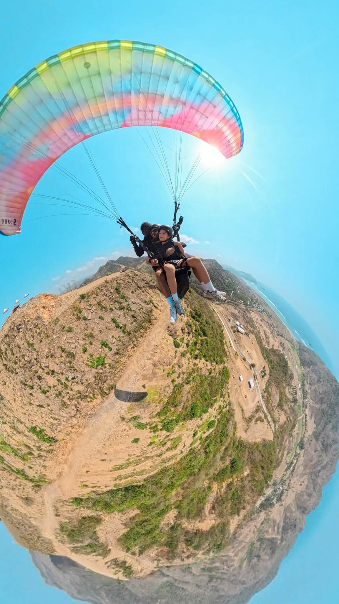 Bijzonder perspectief hoog boven Lombok